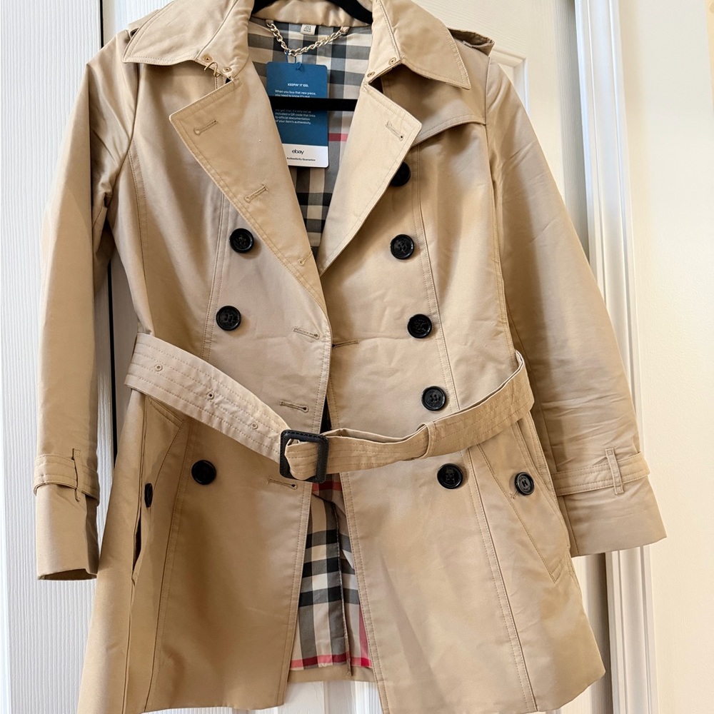 Burberry Beige Double-Breasted Trench Coat